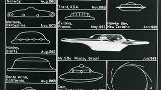 A Vintage Chart Of UFO Sightings From Around The World